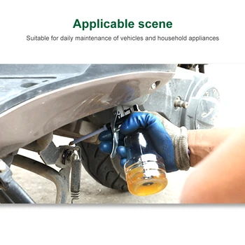 

Grease Gun Oil Pump 250ml Oil Can Plastic Transparent Hose High Pressure Hose Oiler Mini Grease Gun Hose Oil Injector Can