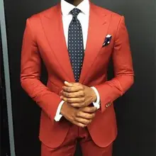 Смокинги друзей жениха заостренный лацкан двубортный мужской костюм свадьба/выпускной/ужин лучший мужской блейзер(пиджак+ брюки+ галстук