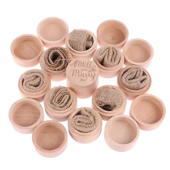 

DIY Personalized Rustic Wedding Wooden Ring Box Jewelry Trinket Storage Container Holder Custom Rings Bearer Blank