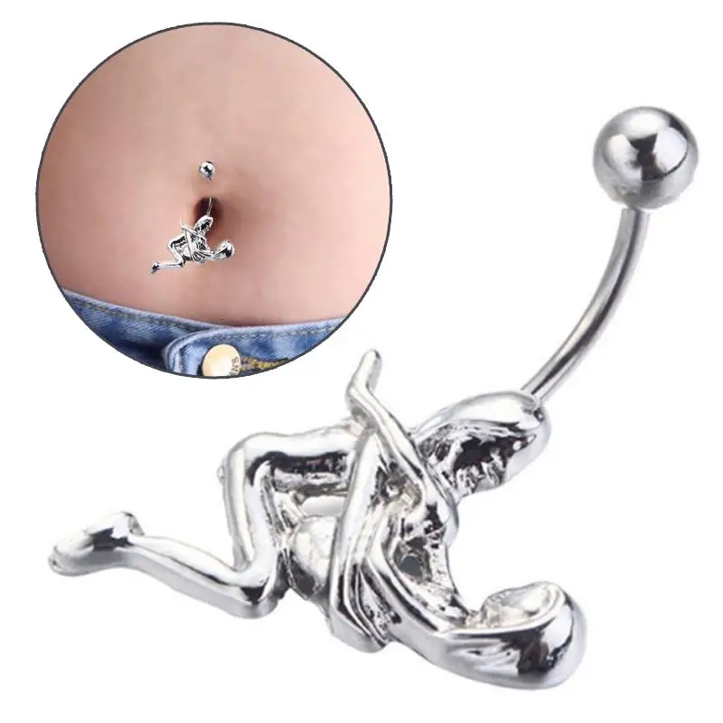 1PCS Sex lovers Belly Button Ring Dangle Navel Piercings Sexy ring belly piercing nombril discret umbigo womens Body JewelryBody Jewelry