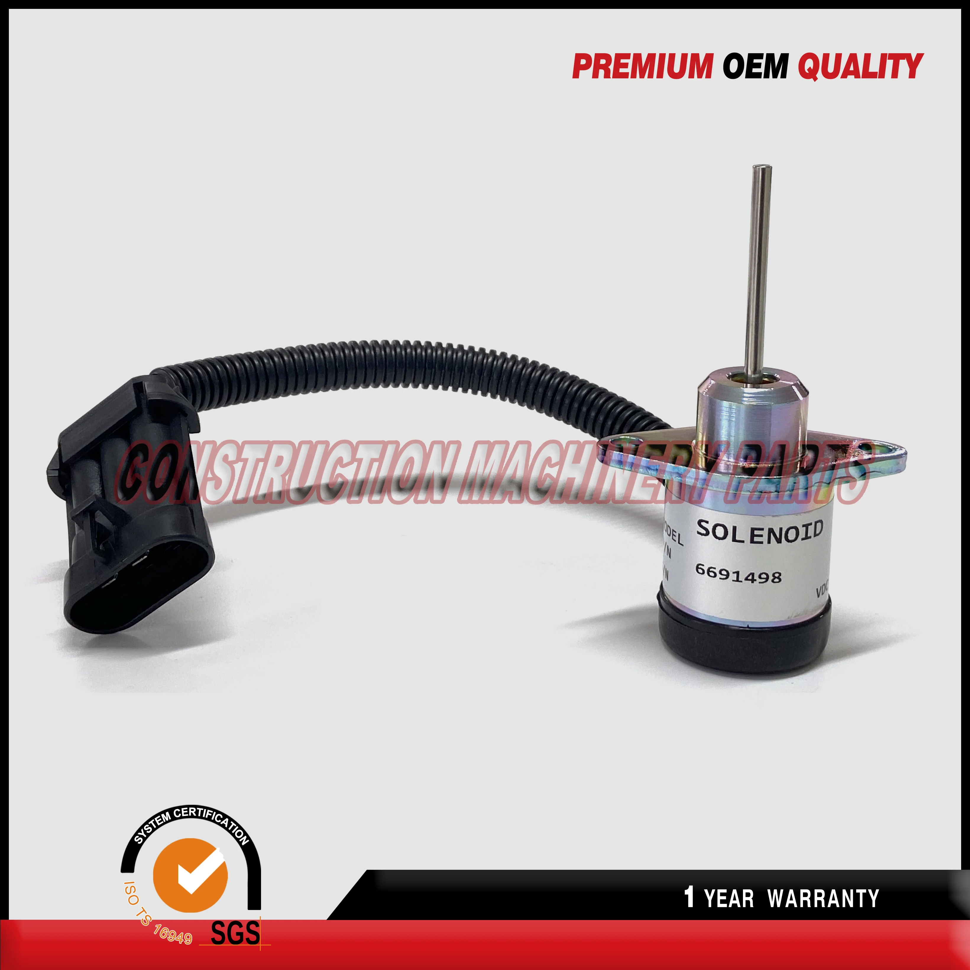 6691498 Bobcat Arresto Del Combustibile Solenoide S510 S530 T110 T140 T180 T190 S150