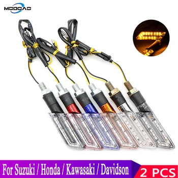 

2pcs LED Motorcycle Turn Signal Lights Amber Lamps Turn Indicators For Suzuki Honda for Kawasaki for Harley Davidson Refit