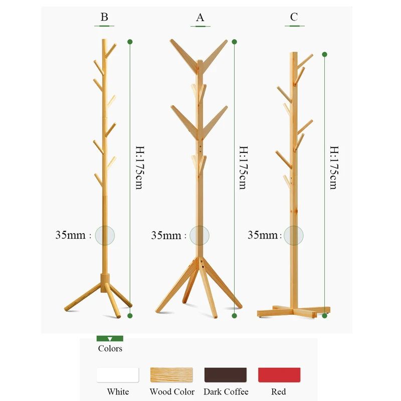 Вешалка для одежды из цельного дерева, 8 крючков, вешалка для одежды, спальни, одежды, шляпы, выставочный стенд, креативная мебель для дома, не требуется никаких инструментов