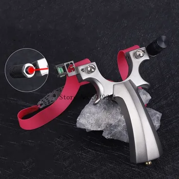 

2019 New Slingshot Hunting Stainless Steel Catapult Handle High-precision Flat Leather Slingshot Outdoor Shooting Bow