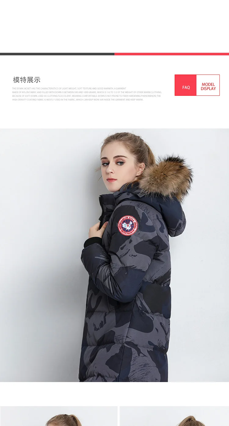 Winter New Style Europe And America Men And Women Celebrity Style down Jacket Outdoor Thick over-the-Knee Long White Goose