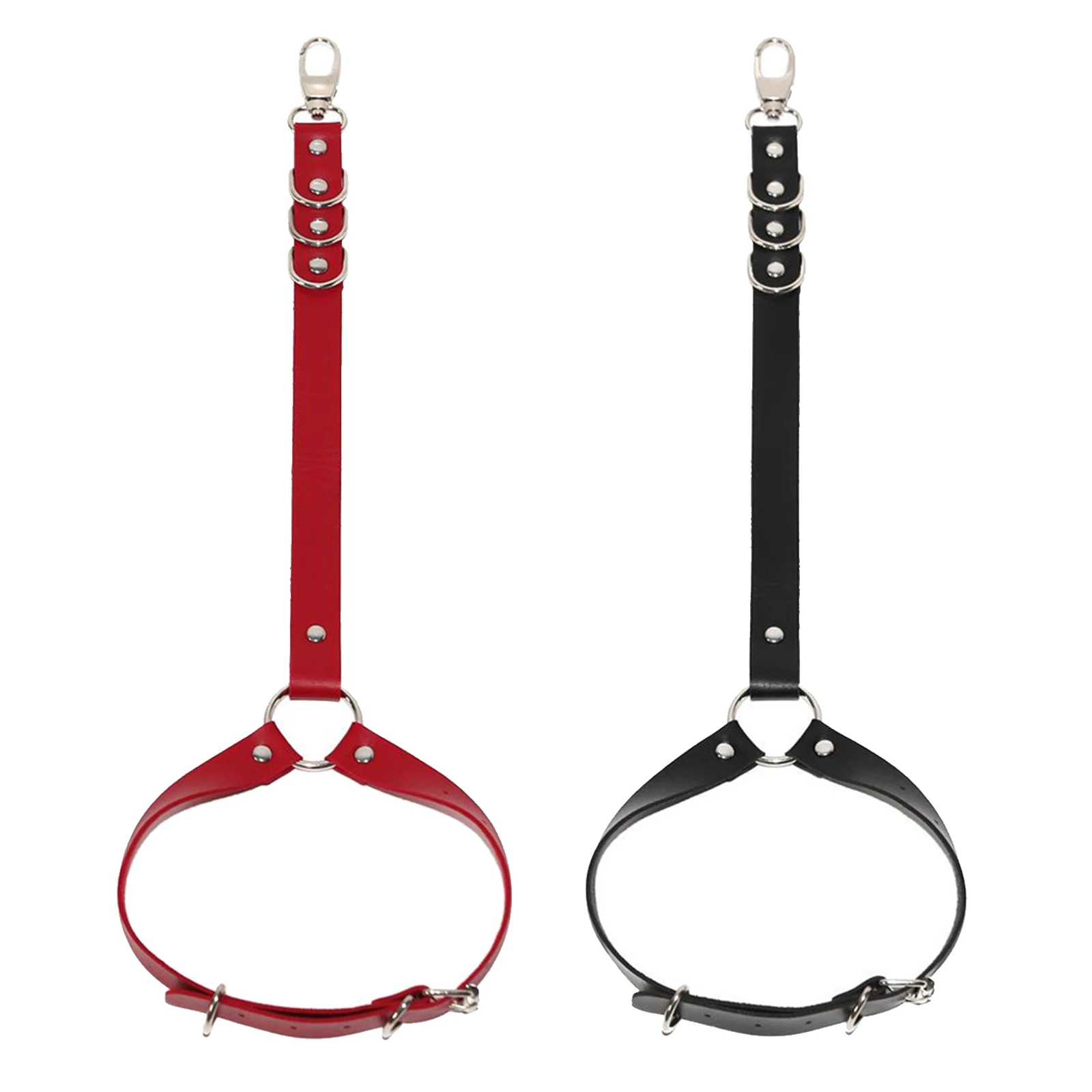 Gothic Women Adjustable Leg Garter Leather & Alloy Punk Harness Thigh  Belt