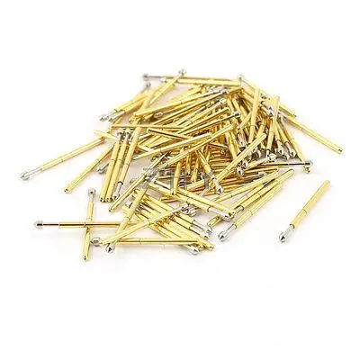 

100 Pieces P75-E2 1.3mm Convex Tip Spring PCB Testing Contact Probes Pin