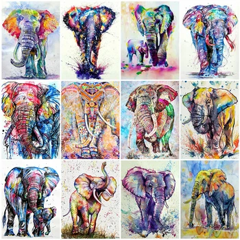 

Evershine Full Square Diamond Painting Elephant 5D Diamond Embroidery Animal Cross Stitch Mosaic Sale Home Decoration