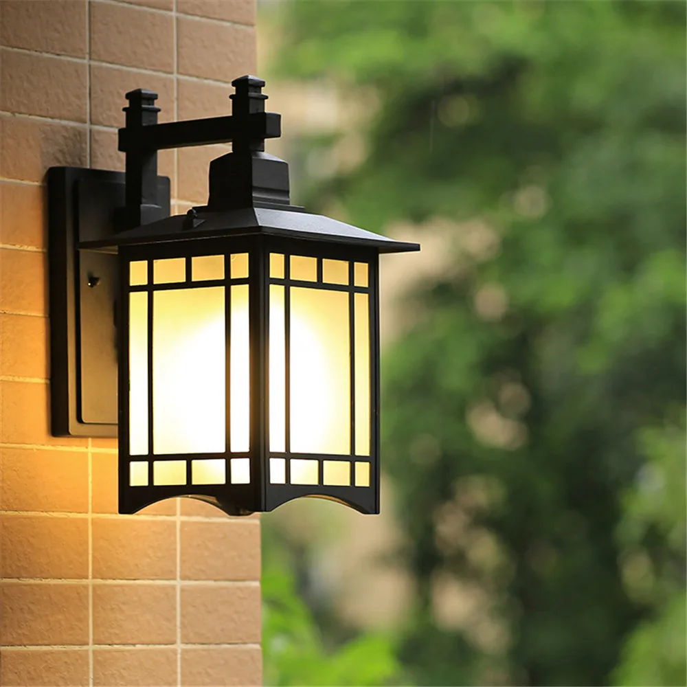 

E27 Nordic design LED retro outdoor wall lamp, installed on the outdoor wall of the villa hotel bird cage waterproof street lamp