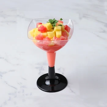 

40pcs High quality 110ml goblet creative kitchen accessories plastic cups DIY cocktail glass party favors ice cream dessert cup