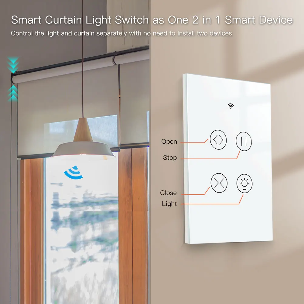 inteligente wi-fi rf de vidro com controle