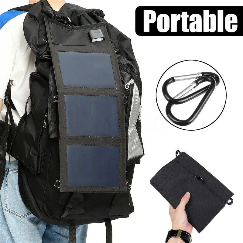 

Solar Panel 20W 5V Dual USB Solar Charger Outdoor Portable Solar Cell Battery Charger Solar Panels For Smartphones Laptop Tablet