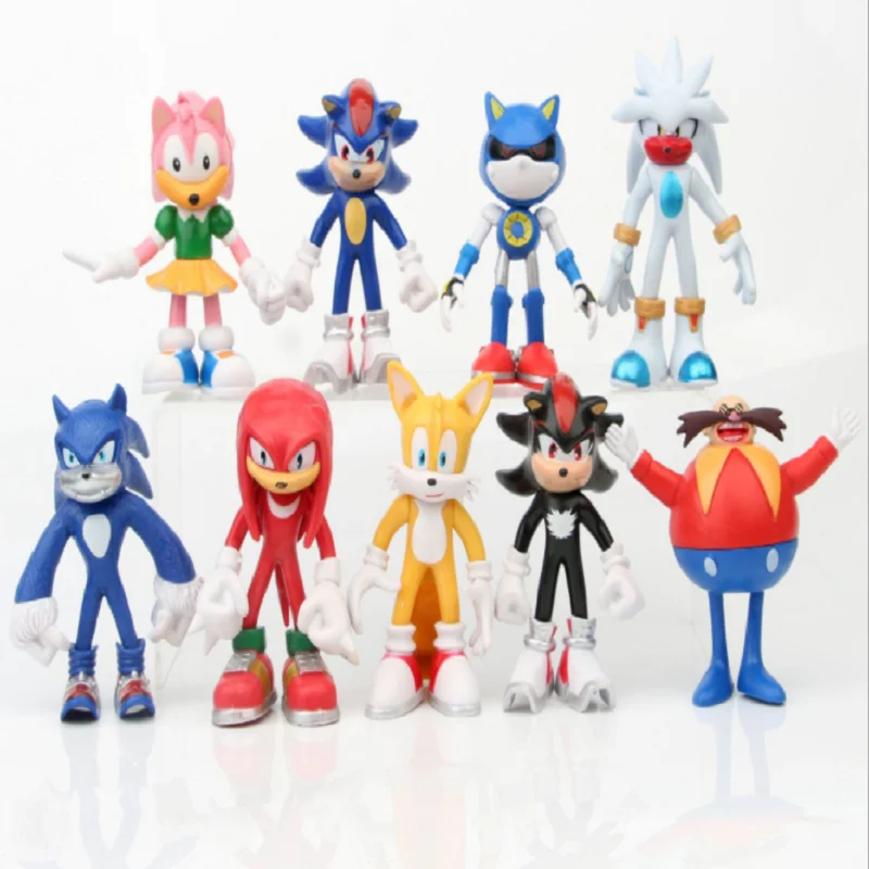 Sonic Figures Toy Pvc Toy Shadow Tails Personaggi Figure Toys For Children Animals Toys Set Spedizione Gratuita