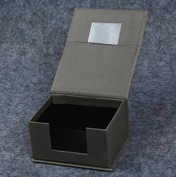 

Custom High Quality Magnet Black Cosmetic Folding Paper Box,Jewelry packaging box for ring pendant ---PX11310
