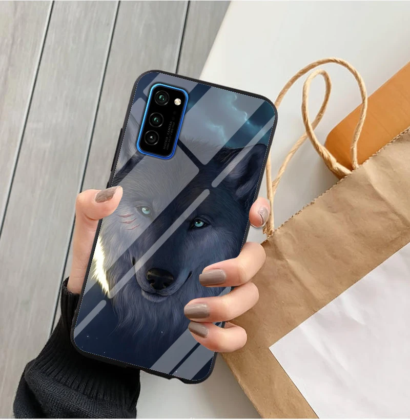 Чехол из поликарбоната для huawei Honor View 30 Pro, пластиковый стеклянный чехол для телефона, черный бампер из ТПУ для huawei Honor View 30 Honor V30 Pro, чехол