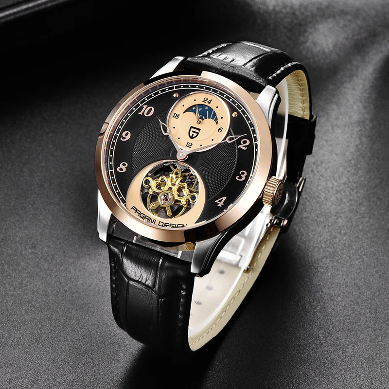 PAGANI Tourbillon Мужские Водонепроницаемые часы Мужские механические часы с скелетом оригинальные брендовые роскошные часы мужские Relogio Masculino