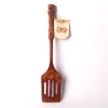 Стиль готовка ладель дерево шпатель ко мук Старая краска деревянная лопатка антипригарный горшок шпатель