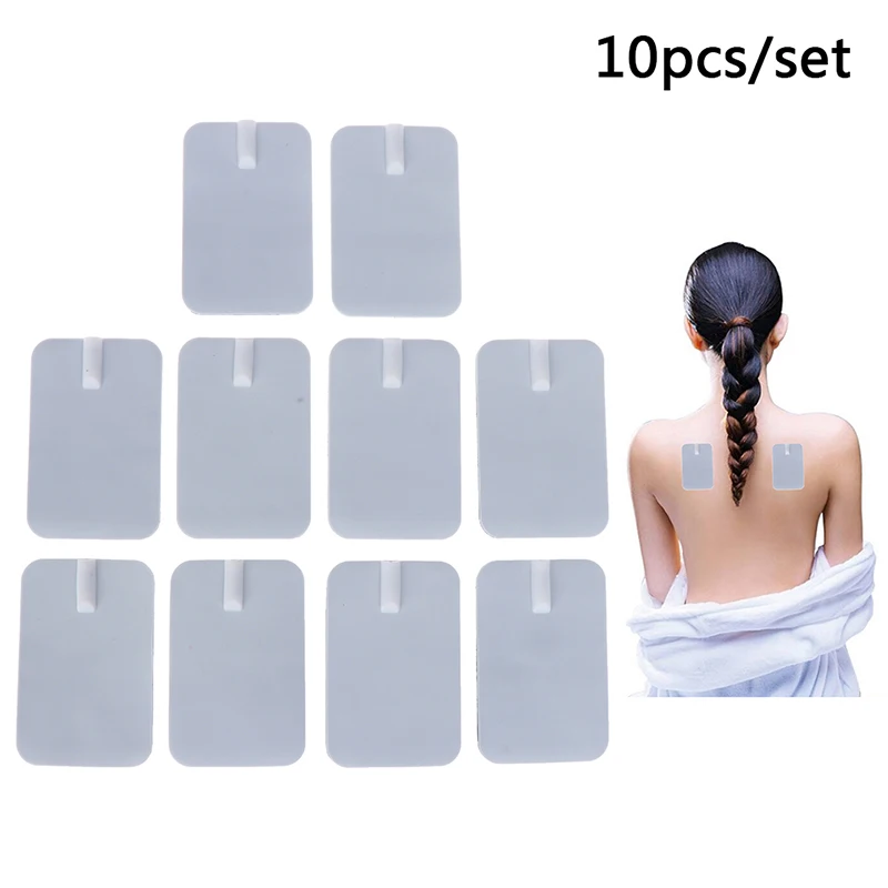 10Pcs 6*9cm Reusable Square Tens Acupuncture Physiotherapy Machine Electrode Pads Nerve Muscle Stimulator Massager Patch