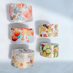 Ensemble de rubans Washi à encre spéciale aquarelle, 2.5cm x 5m, impression numérique, printemps, fleur, automne, fruits, Scrapbooking, Journal intime, ruban de masquage 