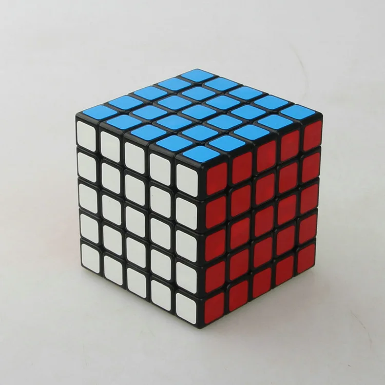 

[Linglong Five Order Magic Cube Black And White with Pattern] 5X5-5.7 Cm Small Size Square 5-Order Black Background Rubik's Cube