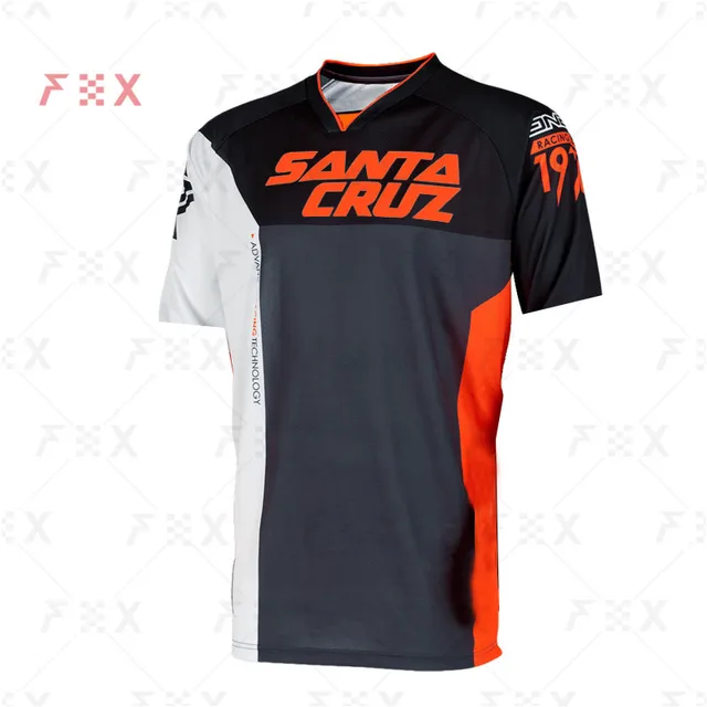 Santa Cruz Enduro Downhill Mountain Bike Jerseys MX Motocross BMX Racing Jersey DH Long Sleeve Cycling Clothes MTB FOX T-shirt B7