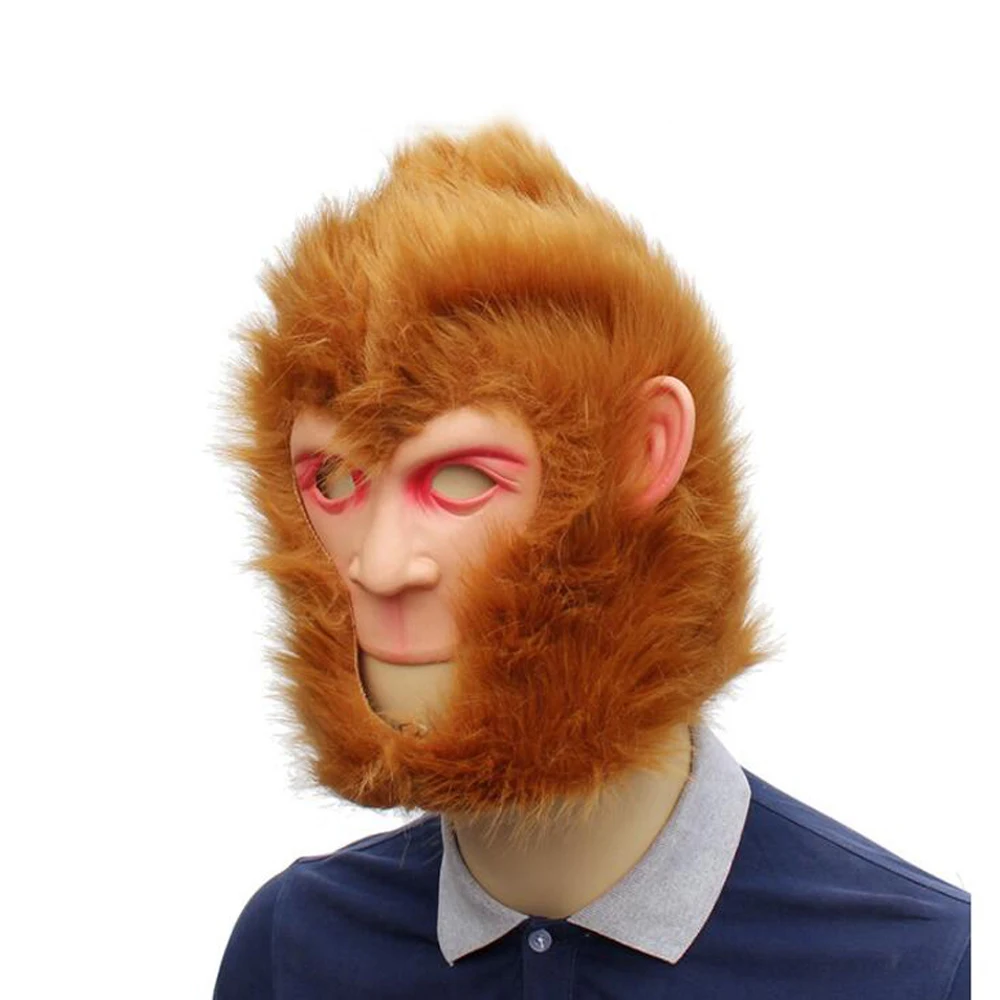 Король солнце Wukong забавные животные Косплей Обезьяна горилла мягкий латекс +