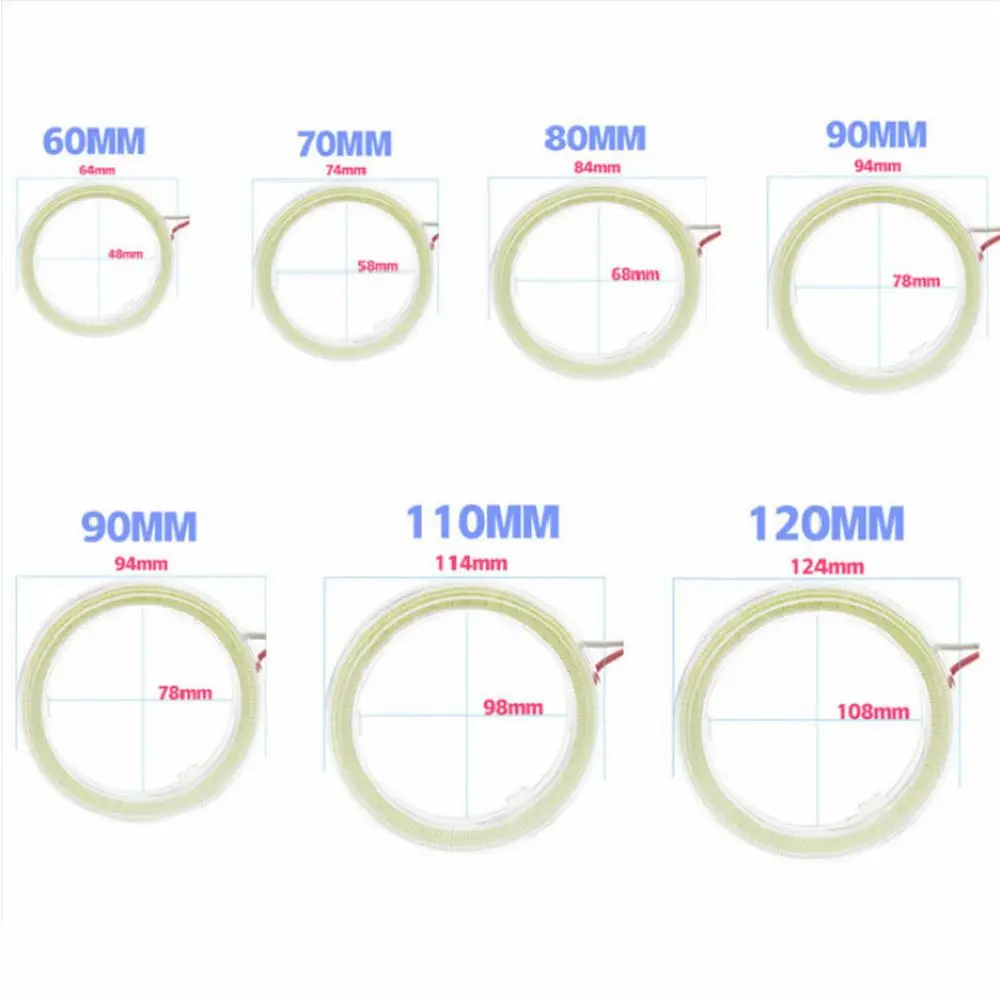 Daytime Running Light 60/70/80/90/100/110/120MM Marker COB Halo Ring Driving Lamp Led Headlight Car Angel Eyes Light led car lights,led lights,led bulbs,led headlights,led car headlights,car headlamps