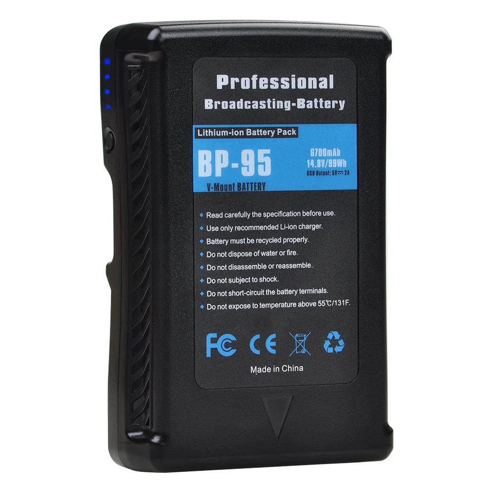 Аккумулятор Batmax BP-95/BP-150 V-образный с V-образным креплением для светильник Sony