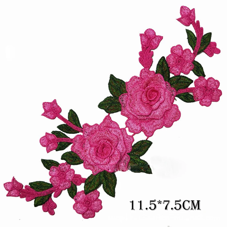 1Pc Gestickte Bunte Rose Blume Patch für Kleidung Nähen Auf Patch für Schuhe  Jacke Aufkleber|Patches| - AliExpress