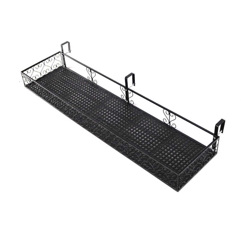 

European Style Balcony Hanging Type Suspension Guardrail Flower Rack Botany Decorate Indoor Meaty Railing Flowerpot Shelves