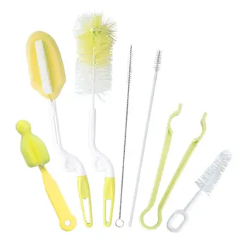 

New Baby Bottle Brush Set Of 7 Flexible Cleaning Of Dead Corners Soft Texture 3D Design 360 Degree Cleaning 1 Set