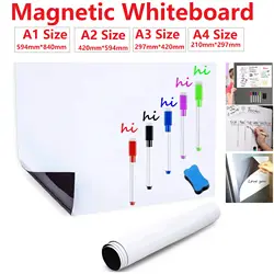Мягкий сухой чисткой Магнитная белая доска для магниты на холодильник Белый Ручка-маркер для доски Неделя Месяц планировщик доски для
