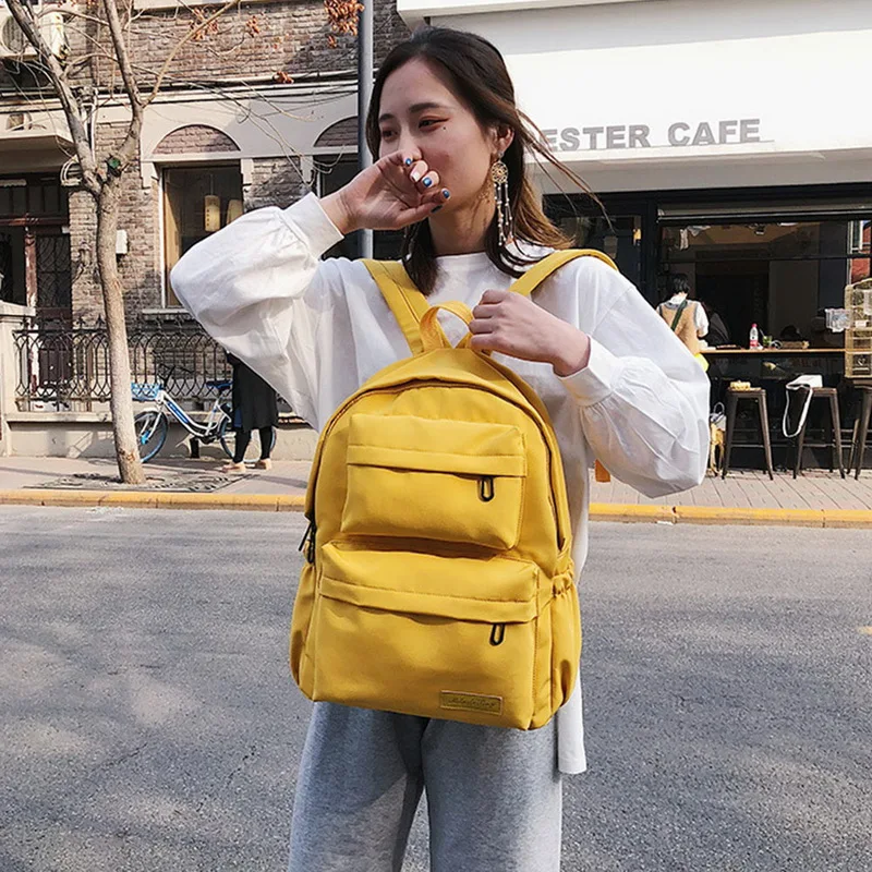 

MoneRffi New Waterproof Nylon Backpack for Women Multi Pocket Travel Backpacks Female School Bag for Teenage Girls Dropshipping