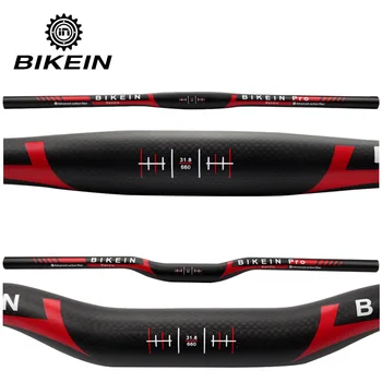

BIKEIN 3K carbon fiber handlebar T700 MTB ultralight 31.8mm mountain bike flat / rising bicycle ultra light straight racing 130g