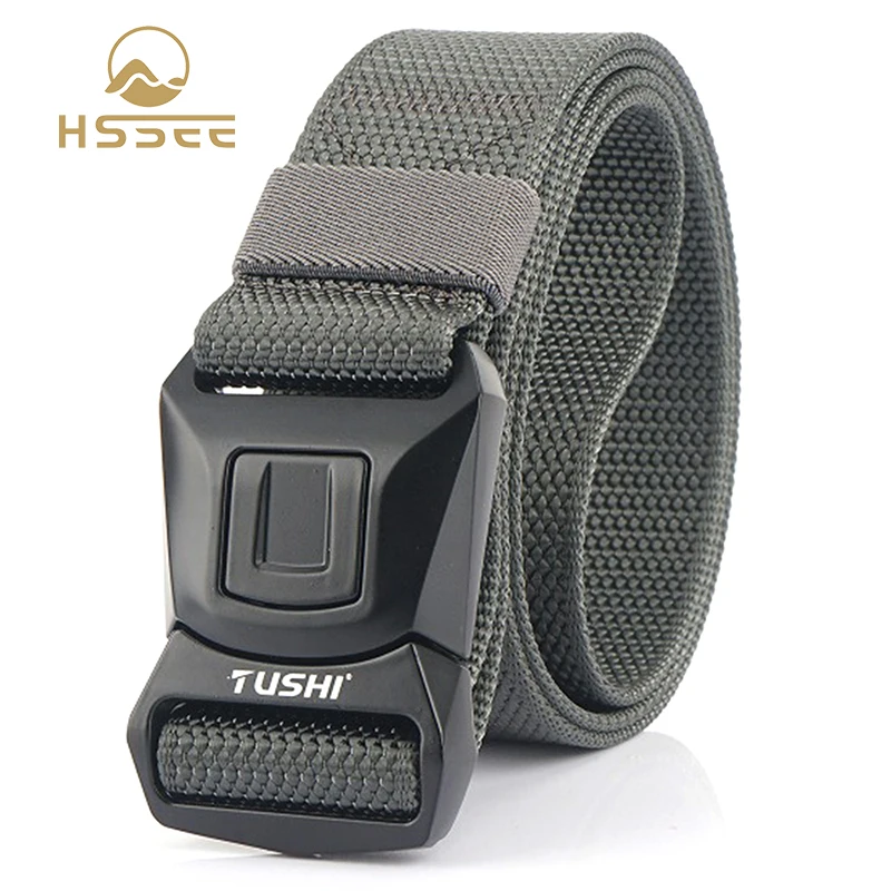 HSSEE New Men's Tactical Belt Rust-proof Hard Metal Buckle Military Army Belt Outdoors Casual Belt Girdles Male Waistband Gift