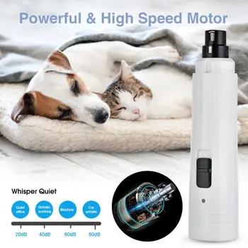 

Dog Nail Grinder With LED Light - Upgraded 2-Speed Electric Pet Nail Trimmer Powerful Paws Grooming & Smoothing