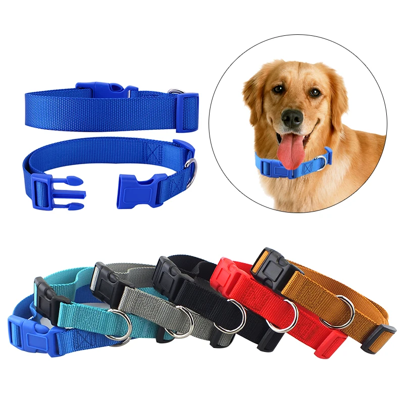 Nylon bing Dog Collar Heavy Duty Clip Buckle Pet Collar for Small