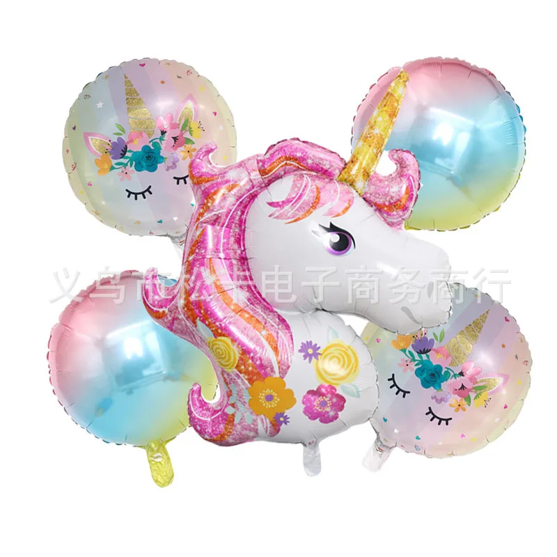 Единорог комбинация воздушный шар комбо ребенок сто день рождения Свадебный активности декоративный шарик Amazon поперечная граница Горячая