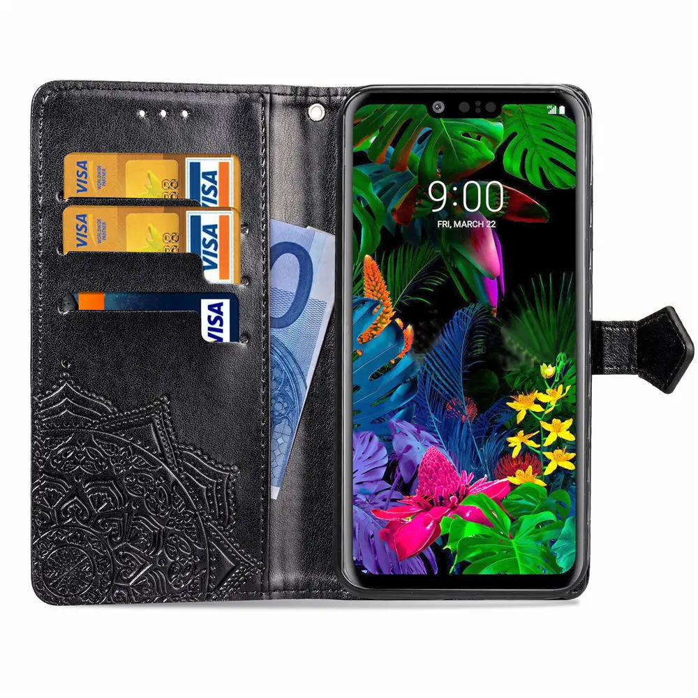 Роскошный кожаный чехол бумажник для LG G8 G8X V50 ThinQ 5g G7 Plus Q60 Q70 Q9 Q7 Stylo 4 5 винтажный