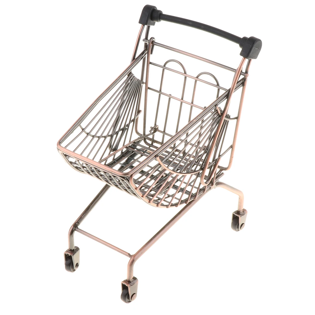 Supermarket Shopping Multi-layer Trolley Storage Cart Toy Handcart Basket