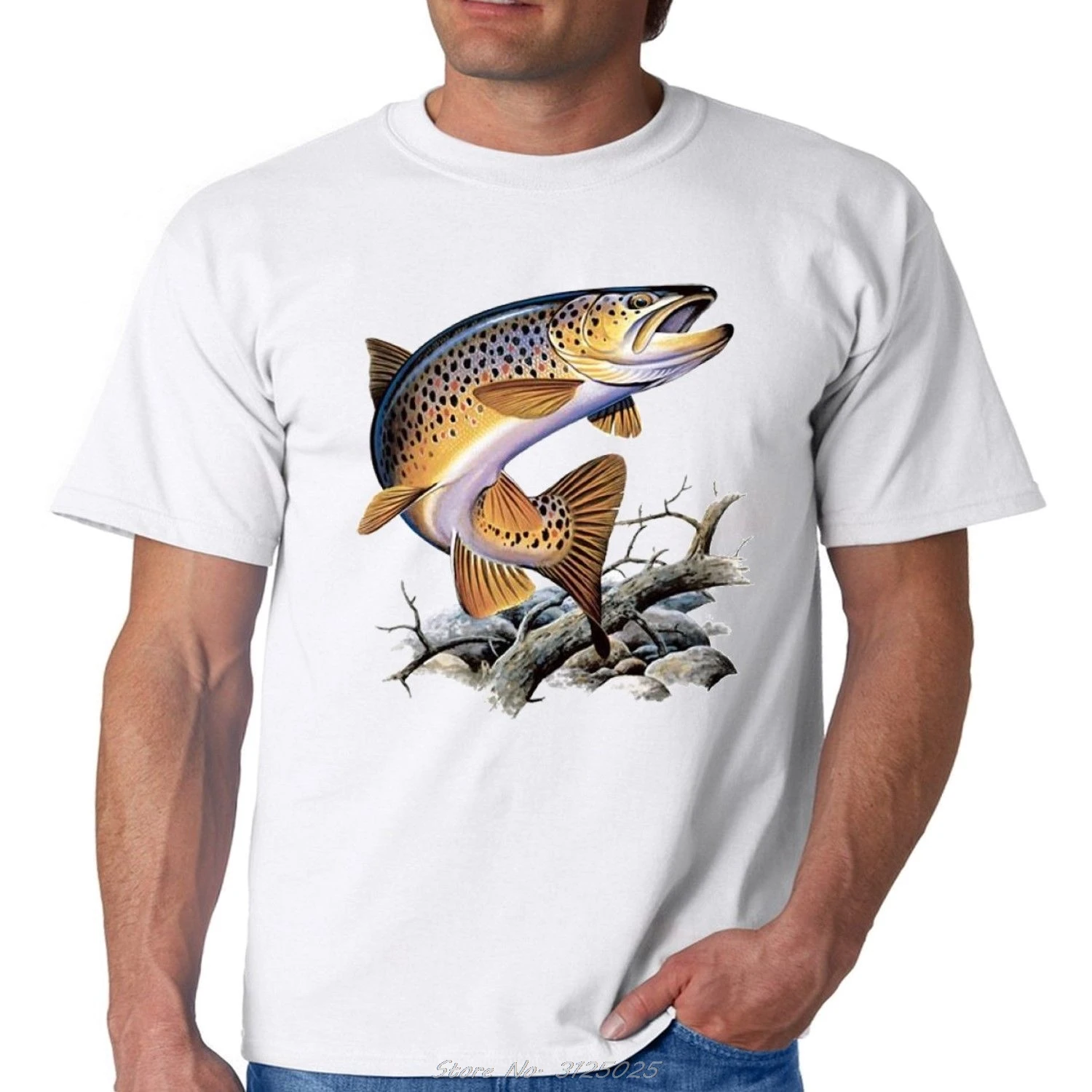 Brown Trout Fishing T-Shirt Cool Casual 