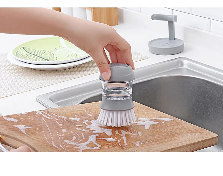 Кухонная щетка для посуды, не Липкое масло, автоматически добавляющее жидкость для обеззараживания, щетка для мытья кастрюли