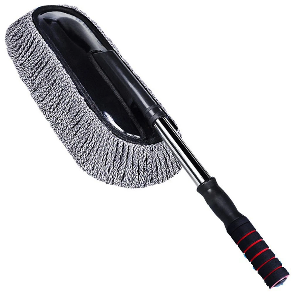 Sweepers & Mops Retractable Car Cleaning Brush Mop Car Dust Collector Multifunctional Car Washing Brush Microfiber Dust Mop floor mop