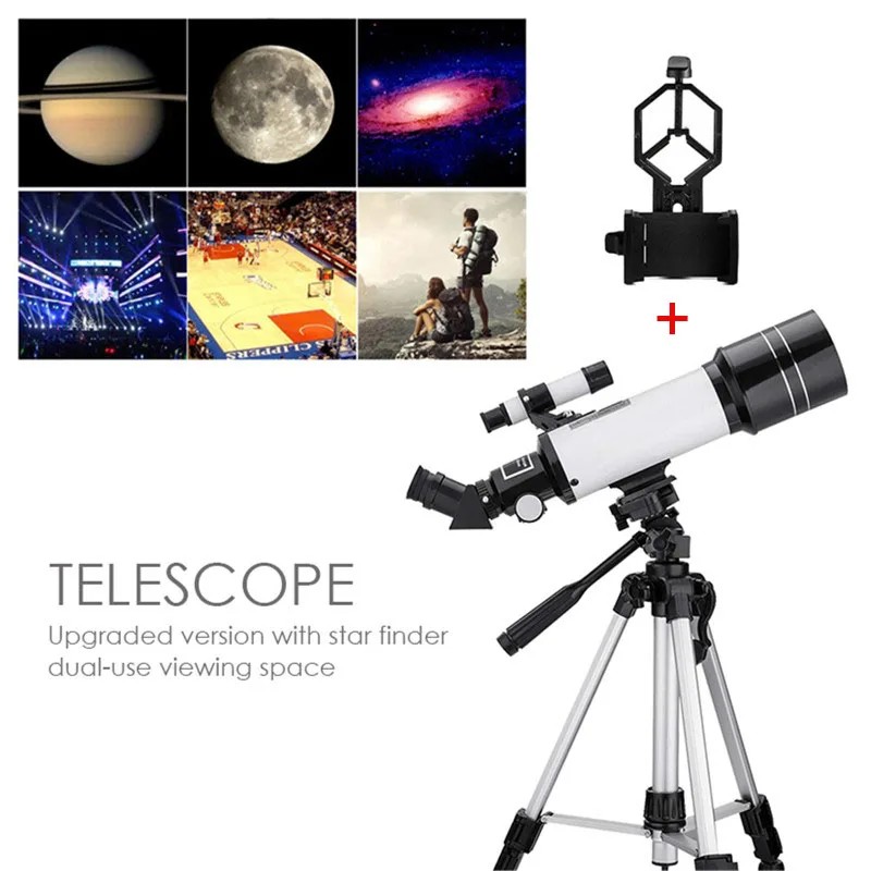 

2.75 Inches 300mm Astronomical Telescope Professional Zoom Outdoor HD Night Vision 150X Refractive Deep Space Moon Dual Purpose