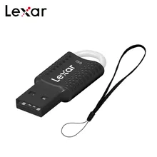 Lexar JumpDrive V40 USB флеш-накопитель 16 ГБ 32 ГБ 64 Гб ЧЕРНЫЙ Флеш-накопитель USB 2,0 компактный дизайн plug and play карта памяти флешка