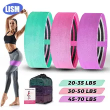 3 Level Fitness Rubber Elastic Exercise Resistance Bands Set Booty Bands Hip Circle Expander 76X8cm for Gym Fitness Home Workout