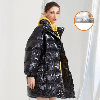 

2020 90% White Duck Down Jacket Women Thick Warm Long Winter Coat Women Parka Female Snow Outwear Puffer Jacket Waterproof YQ426