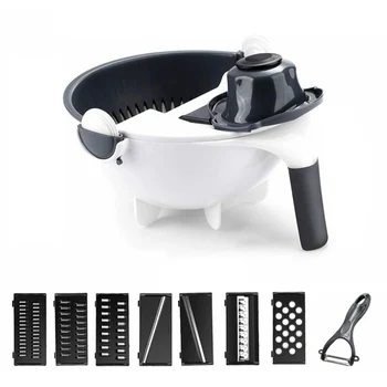 

Multi-function Chopper 9 In 1 Vegetable Slicer Potato Carrot Onion Grater with Vegetable Filter Cutter Kitchen Accessories
