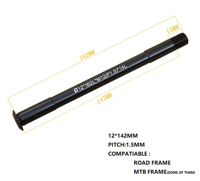 2020 NEW MTB Thru Axle Road Bike Shaft передняя Задняя Ступица шпажки 12 мм колесо ступица оси 12x142