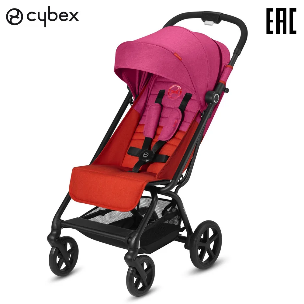 Детская коляска Cybex Eezy S Plus Fancy Pink с дождевиком | Мать и ребенок